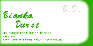 bianka durst business card